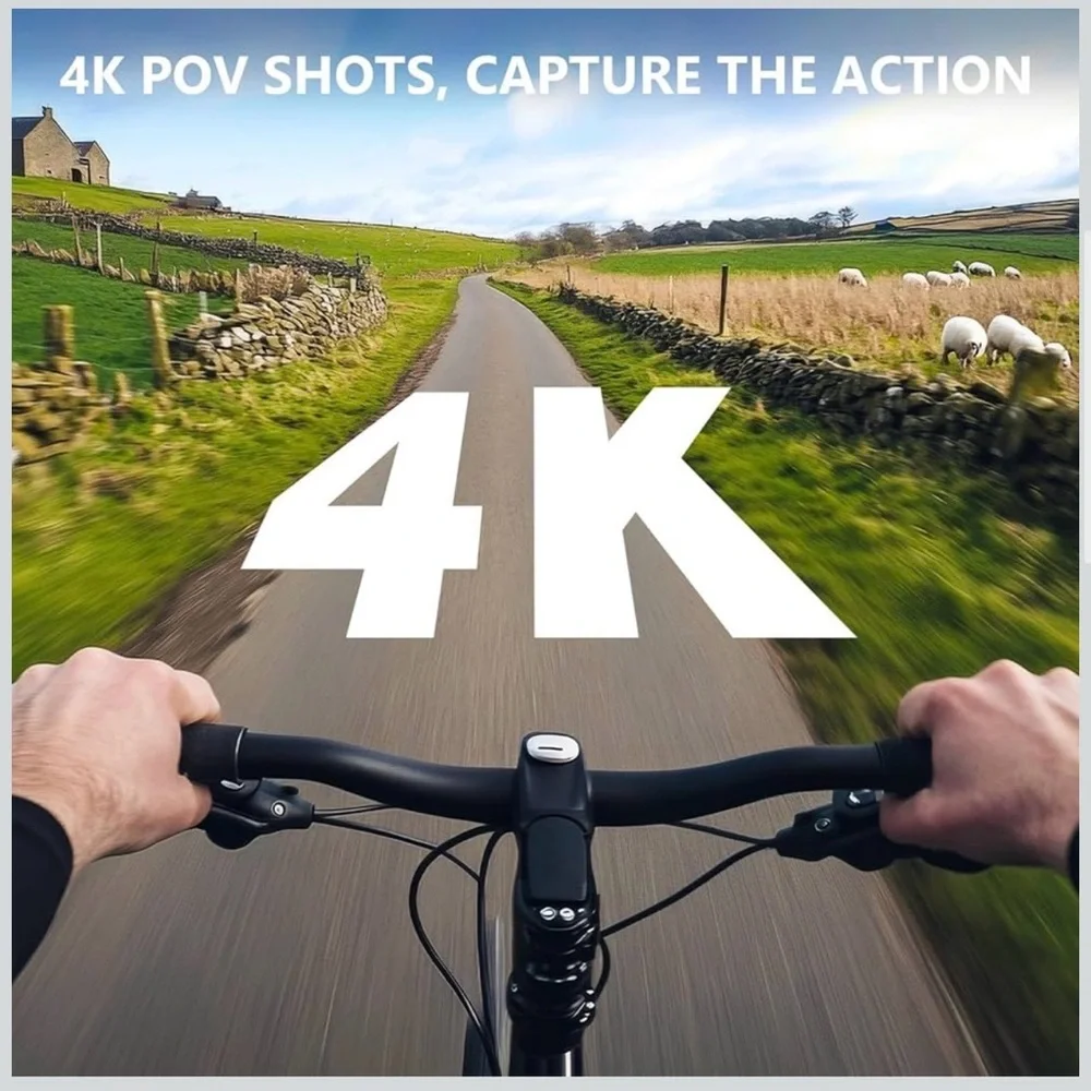 Black Action Camera with Accessories